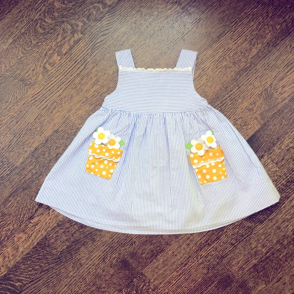 Cutest ever Florence Eiseman seersucker dress 24m NEW